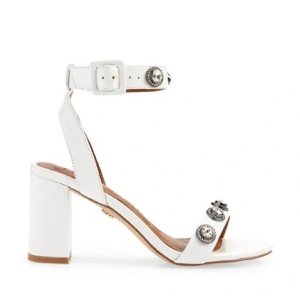 Octavia Ankle Strap Sandal In White